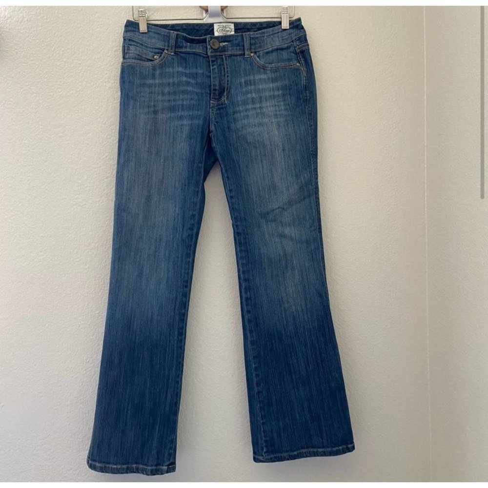 White House Black Market Blanc Medium Wash Jeans Sz 6S